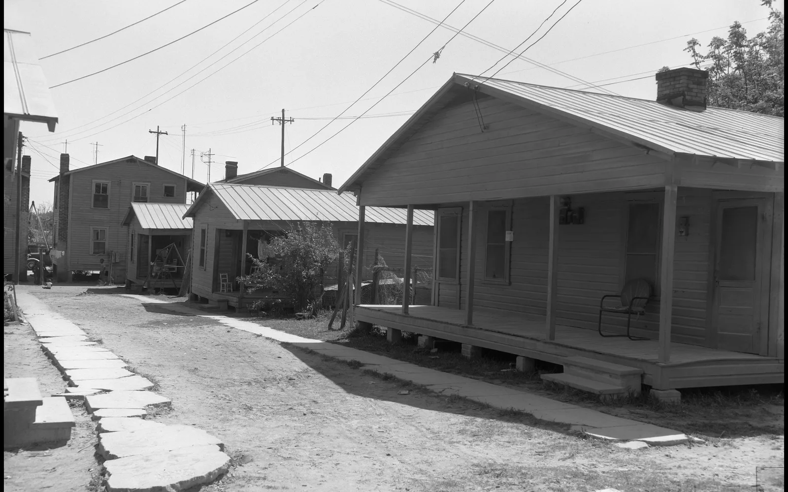Row of residential houses in the Scrub neighborhood of Tampa, Florida